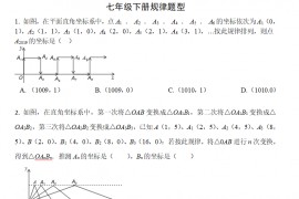 人教版七年级下册数学 规律题型归纳