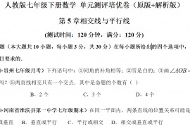 人教版七年级下册数学 第5章相交线与平行线